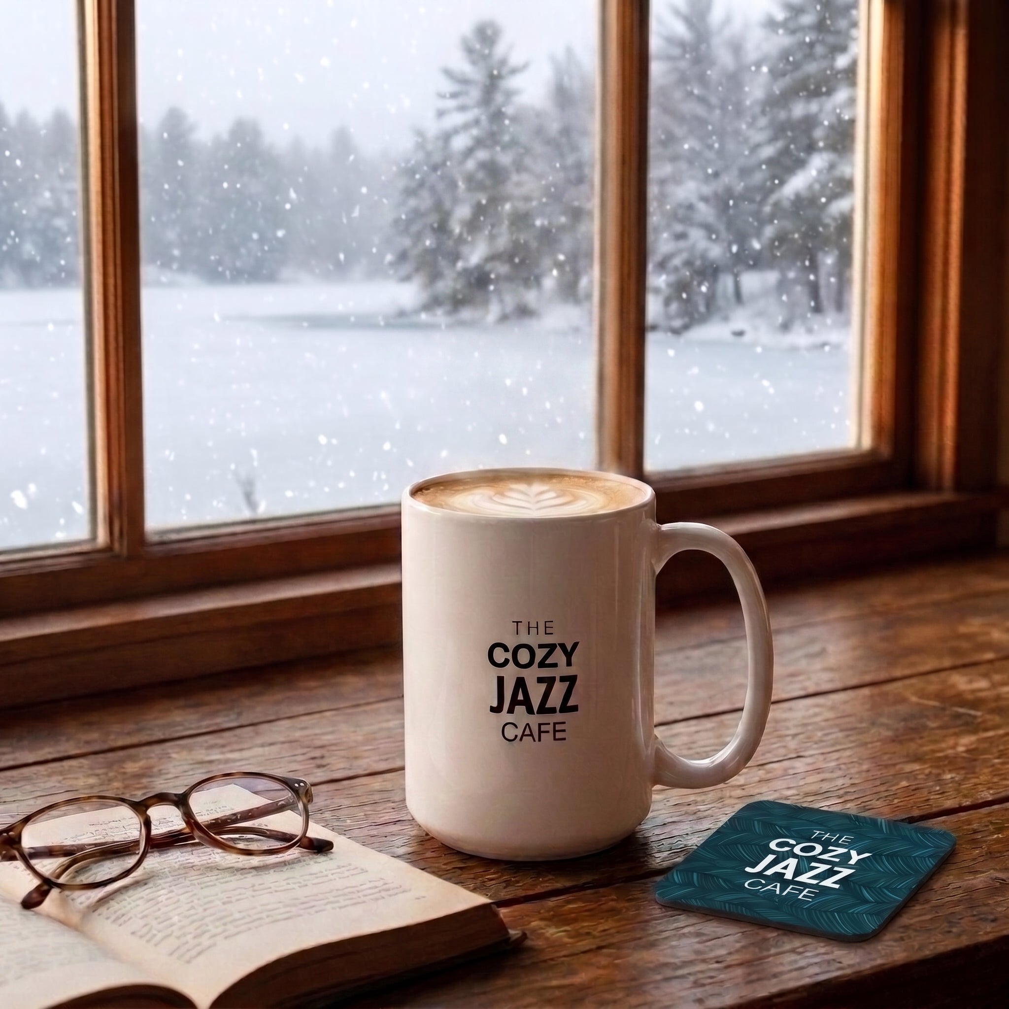 The Cozy Jazz Cafe Signature Coaster